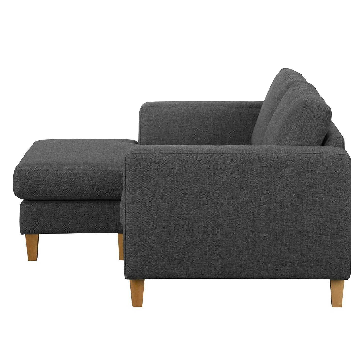 Norrwood Ecksofa MAISON 1-Sitzer mit Longchair - Webstoff Inas: Dunkelgrau - Breite: 150 cm - Longchair davorstehend links 3 Norrwood Ecksofa MAISON 1-Sitzer mit Longchair - Webstoff Inas: Dunkelgrau - Breite: 150 cm - Longchair davorstehend links – Bild 3