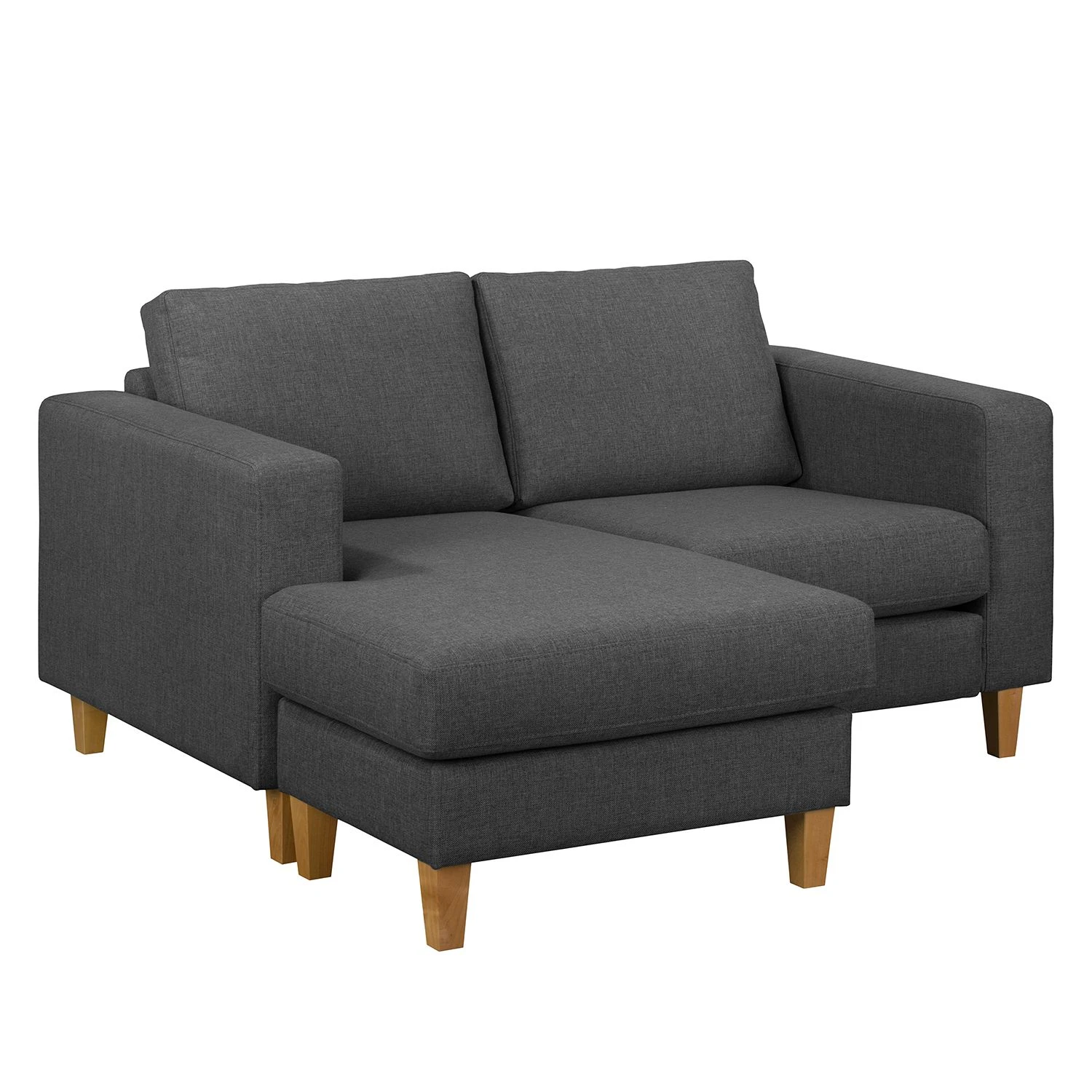 Norrwood Ecksofa MAISON 1-Sitzer mit Longchair - Webstoff Inas: Dunkelgrau - Breite: 150 cm - Longchair davorstehend links 5 Norrwood Ecksofa MAISON 1-Sitzer mit Longchair - Webstoff Inas: Dunkelgrau - Breite: 150 cm - Longchair davorstehend links – Bild 5