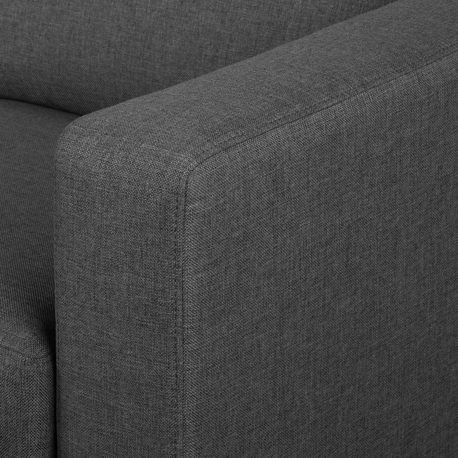 Norrwood Ecksofa MAISON 1-Sitzer mit Longchair - Webstoff Inas: Dunkelgrau - Breite: 150 cm - Longchair davorstehend links 6 Norrwood Ecksofa MAISON 1-Sitzer mit Longchair - Webstoff Inas: Dunkelgrau - Breite: 150 cm - Longchair davorstehend links – Bild 6