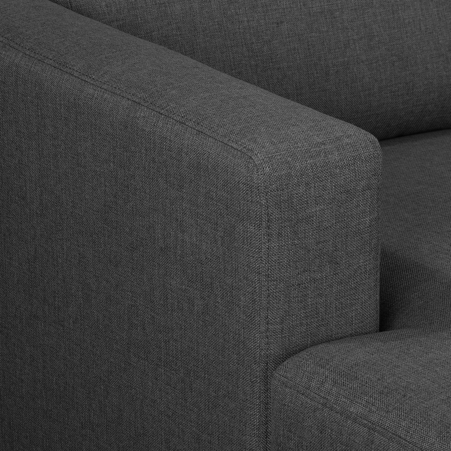 Norrwood Ecksofa MAISON 1-Sitzer mit Longchair - Webstoff Inas: Dunkelgrau - Breite: 150 cm - Longchair davorstehend links 7 Norrwood Ecksofa MAISON 1-Sitzer mit Longchair - Webstoff Inas: Dunkelgrau - Breite: 150 cm - Longchair davorstehend links – Bild 7