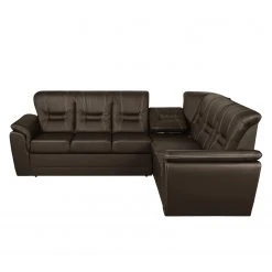 Modoform Ecksofa Marquette - mit Schlaffunktion - Kunstleder - Dunkelbraun - Ecke davorstehend rechts -Wohnzimmermöbel boutique en ligne ecksofa marquette mit schlaffunktion kunstleder dunkelbraun 2 sitzer davorstehend rechts 4085300