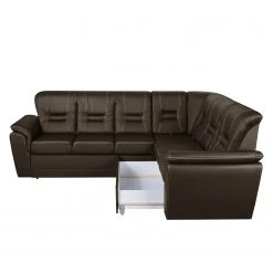 Modoform Ecksofa Marquette - mit Schlaffunktion - Kunstleder - Dunkelbraun - Ecke davorstehend rechts -Wohnzimmermöbel boutique en ligne ecksofa marquette mit schlaffunktion kunstleder dunkelbraun 2 sitzer davorstehend rechts 4085304