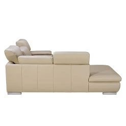 Fredriks Ecksofa Masca I Echtleder - Beige - Longchair davorstehend links - Keine Funktion -Wohnzimmermöbel boutique en ligne ecksofa masca echtleder beige ottomane davorstehend links 447167