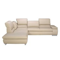 Fredriks Ecksofa Masca I Echtleder - Beige - Longchair davorstehend links - Keine Funktion -Wohnzimmermöbel boutique en ligne ecksofa masca echtleder beige ottomane davorstehend links 447173