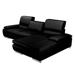 Fredriks Ecksofa Masca - Schlaffunktion -Wohnzimmermöbel boutique en ligne ecksofa masca kunstleder schwarz longchair davorstehend rechts 470998