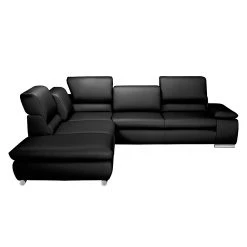 Fredriks Ecksofa Masca - Kunstleder Schwarz - Ottomane davorstehend links - mit Schlaffunktion -Wohnzimmermöbel boutique en ligne ecksofa masca kunstleder schwarz ottomane davorstehend links 444641