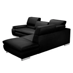 Fredriks Ecksofa Masca - Kunstleder Schwarz - Ottomane davorstehend rechts - ohne Schlaffunktion -Wohnzimmermöbel boutique en ligne ecksofa masca kunstleder schwarz ottomane davorstehend rechts 444621