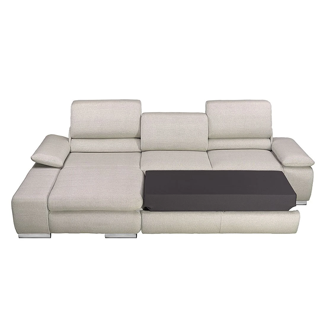 Fredriks Ecksofa Masca II Strukturstoff - Beige - Longchair davorstehend links - Schlaffunktion 3 Fredriks Ecksofa Masca II Strukturstoff - Beige - Longchair davorstehend links - Schlaffunktion – Bild 3