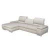 Fredriks Ecksofa Masca II Strukturstoff - Beige - Longchair davorstehend links - Schlaffunktion