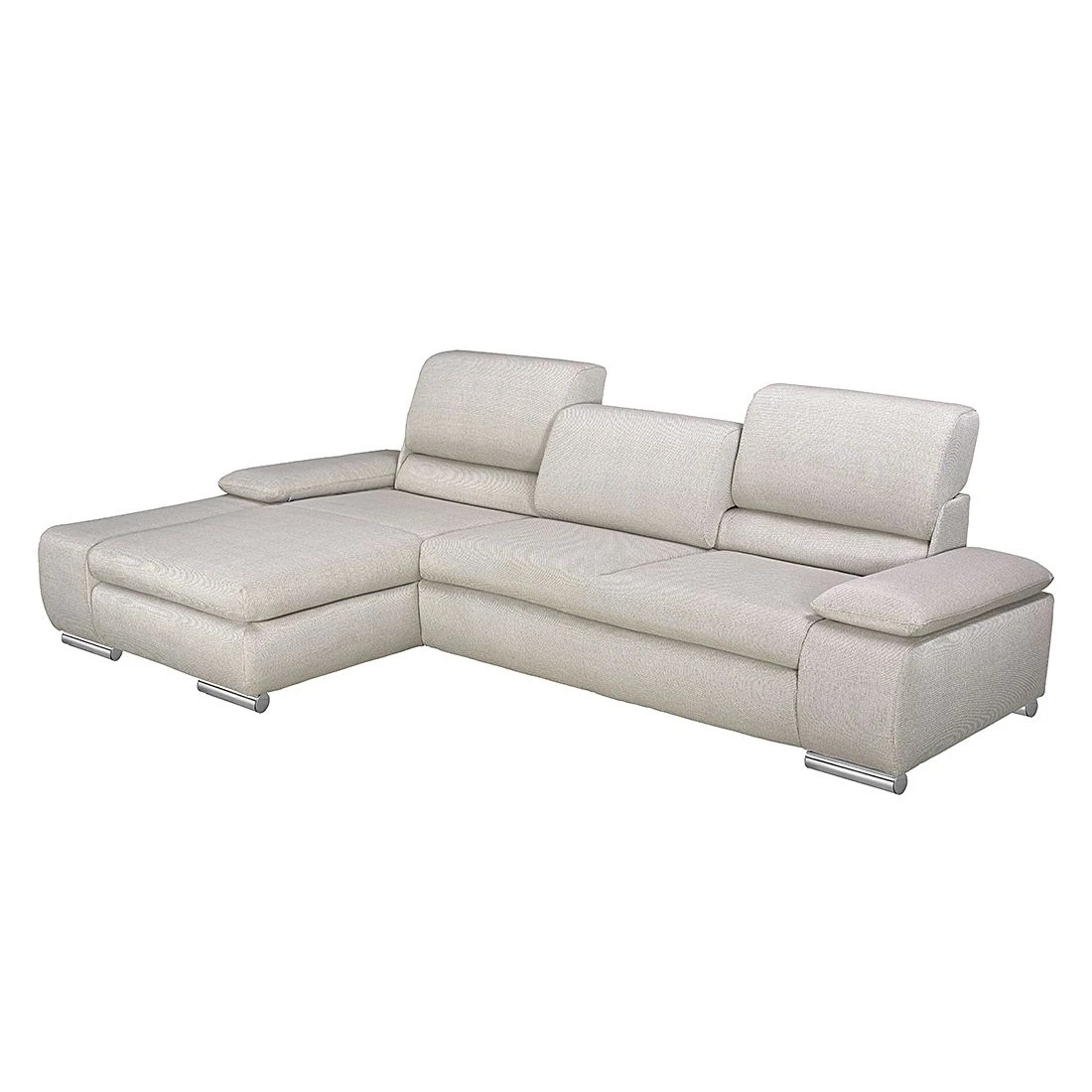 Fredriks Ecksofa Masca II Strukturstoff - Beige - Longchair davorstehend links - Schlaffunktion 1 Fredriks Ecksofa Masca II Strukturstoff - Beige - Longchair davorstehend links - Schlaffunktion