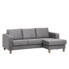 Ars Natura Ecksofa Masion - Strukturstoff - Grau