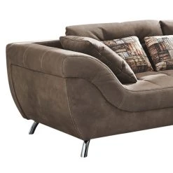 Home Design Ecksofa Merizo - Microfaser - Braun - Longchair beidseitig montierbar -Wohnzimmermöbel boutique en ligne ecksofa merizo microfaser braun longchair beidseitig montierbar 2014950