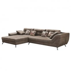 Home Design Ecksofa Merizo - Microfaser - Braun - Longchair beidseitig montierbar -Wohnzimmermöbel boutique en ligne ecksofa merizo microfaser braun longchair beidseitig montierbar 2014970