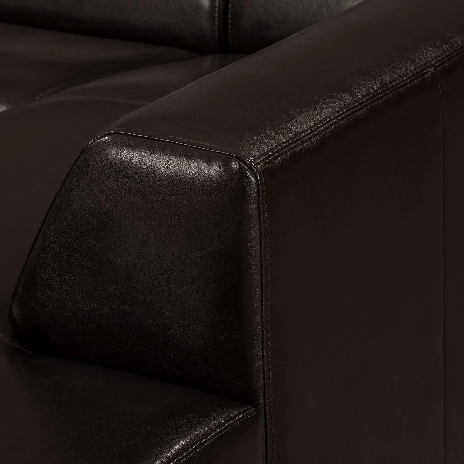 Maison Belfort Sofa Nespolo (3-Sitzer) - Kunstleder - Dunkelbraun 10 Maison Belfort Sofa Nespolo (3-Sitzer) - Kunstleder - Dunkelbraun – Bild 10