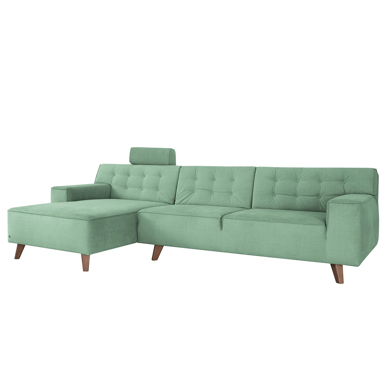 Tom Tailor Ecksofa Nordic Chic III Webstoff - Mintgrün - Longchair davorstehend links 1 Tom Tailor Ecksofa Nordic Chic III Webstoff - Mintgrün - Longchair davorstehend links