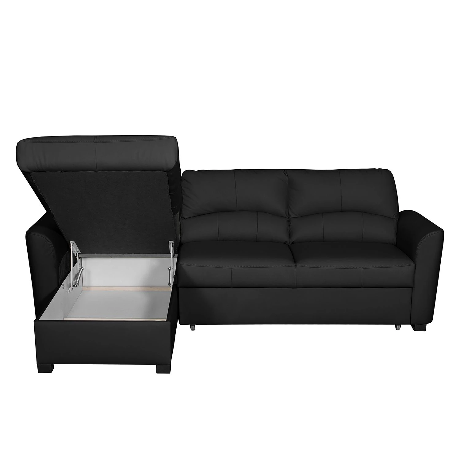 Modoform Ecksofa Parilla (mit Schlaffunktion) - Echtleder - Schwarz - Breite: 229 cm - Longchair davorstehend links 7 Modoform Ecksofa Parilla (mit Schlaffunktion) - Echtleder - Schwarz - Breite: 229 cm - Longchair davorstehend links – Bild 7