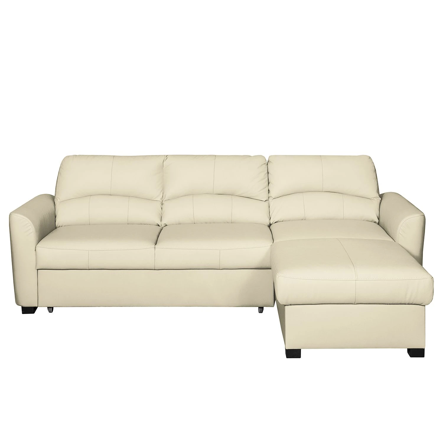 Ecksofa Parilla II - Kunstleder - Ecru - Longchair davorstehend rechts 3 Ecksofa Parilla II - Kunstleder - Ecru - Longchair davorstehend rechts – Bild 3