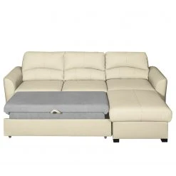 Ecksofa Parilla II - Kunstleder - Ecru - Longchair davorstehend rechts 22 Ecksofa Parilla II - Kunstleder - Ecru - Longchair davorstehend rechts -Wohnzimmermöbel boutique en ligne ecksofa parilla mit schlaffunktion kunstleder longchair davorstehend rechts ecru 5071088
