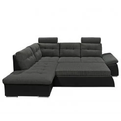 Fredriks Ecksofa Puntiro (mit Schlaffunktion) - Kunstleder Lilo / Strukturstoff Satur: Schwarz / Anthrazit - Ottomane davorstehend links 17 Fredriks Ecksofa Puntiro (mit Schlaffunktion) - Kunstleder Lilo / Strukturstoff Satur: Schwarz / Anthrazit - Ottomane davorstehend links -Wohnzimmermöbel boutique en ligne ecksofa puntiro mit schlaffunktion kunstleder webstoff longchair davorstehend links 4376348