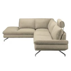 Loftscape Ecksofa Sharon - Webstoff Beige - Ottomane davorstehend links - Mit 2 Kopfstützen -Wohnzimmermöbel boutique en ligne ecksofa sharon webstoff beige ottomane davorstehend links 414063