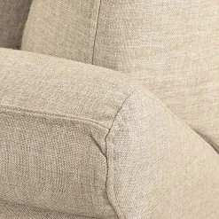 Loftscape Ecksofa Sharon - Webstoff Beige - Ottomane davorstehend rechts - Mit 2 Kopfstützen -Wohnzimmermöbel boutique en ligne ecksofa sharon webstoff beige ottomane davorstehend rechts 414031