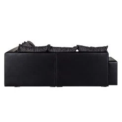 Fredriks Ecksofa Sibenik - Kunstleder / Strukturstoff Schwarz / Grau - Longchair davorstehend rechts - Ohne Hocker -Wohnzimmermöbel boutique en ligne ecksofa sibenik kunstleder schwarz strukturstoff schwarz grau ottomane davorstehend rechts 399240