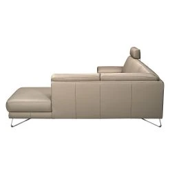 Loftscape Ecksofa Silvano - Kunstleder Taupe - Ottomane davorstehend rechts - mit 1 Kopfstütze -Wohnzimmermöbel boutique en ligne ecksofa silvano kunstleder taupe ottomane davorstehend rechts 443772