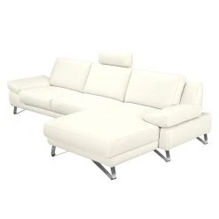 Loftscape Ecksofa Silvano - Kunstleder Weiß - Longchair davorstehend rechts - ohne Kopfstütze -Wohnzimmermöbel boutique en ligne ecksofa silvano kunstleder weiss longchair davorstehend rechts 491100
