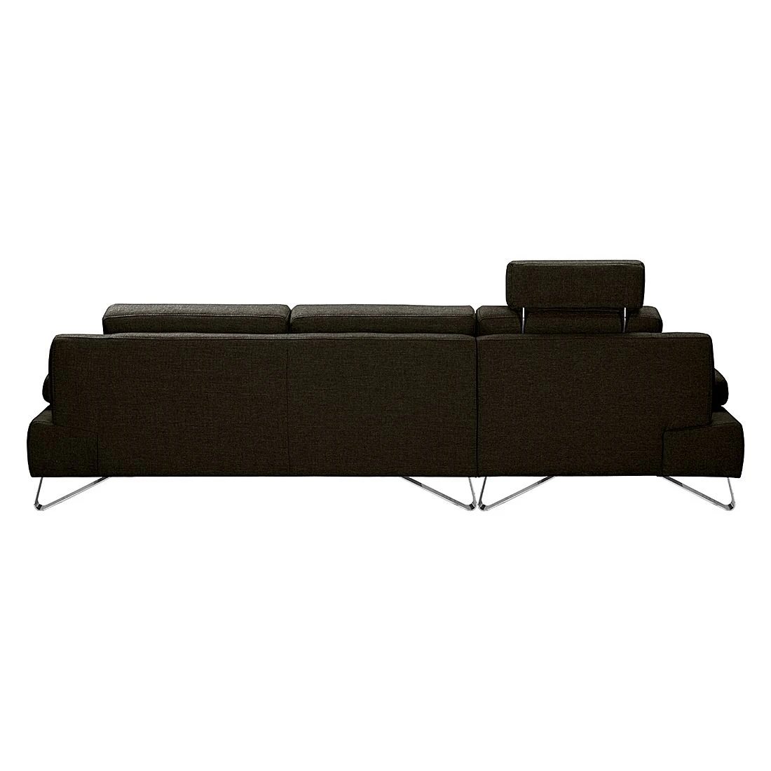 Loftscape Ecksofa Silvano - Webstoff Braun-Schwarz - Longchair davorstehend links - mit 1 Kopfstütze 3 Loftscape Ecksofa Silvano - Webstoff Braun-Schwarz - Longchair davorstehend links - mit 1 Kopfstütze – Bild 3