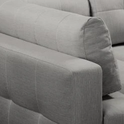 Fredriks Ecksofa Upwell (mit Schlaffunktion) - Strukturstoff -Wohnzimmermöbel boutique en ligne ecksofa upwell mit schlaffunktion strukturstoff ottomane davorstehend links platin 5050720