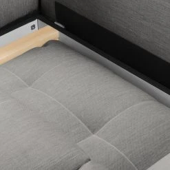 Fredriks Ecksofa Upwell (mit Schlaffunktion) - Strukturstoff -Wohnzimmermöbel boutique en ligne ecksofa upwell mit schlaffunktion strukturstoff ottomane davorstehend links platin 5050728