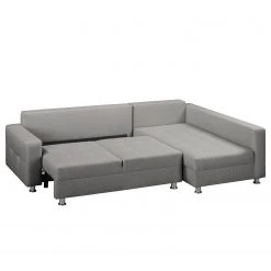 Fredriks Ecksofa Upwell (mit Schlaffunktion) - Strukturstoff -Wohnzimmermöbel boutique en ligne ecksofa upwell mit schlaffunktion strukturstoff ottomane davorstehend rechts platin 5050972