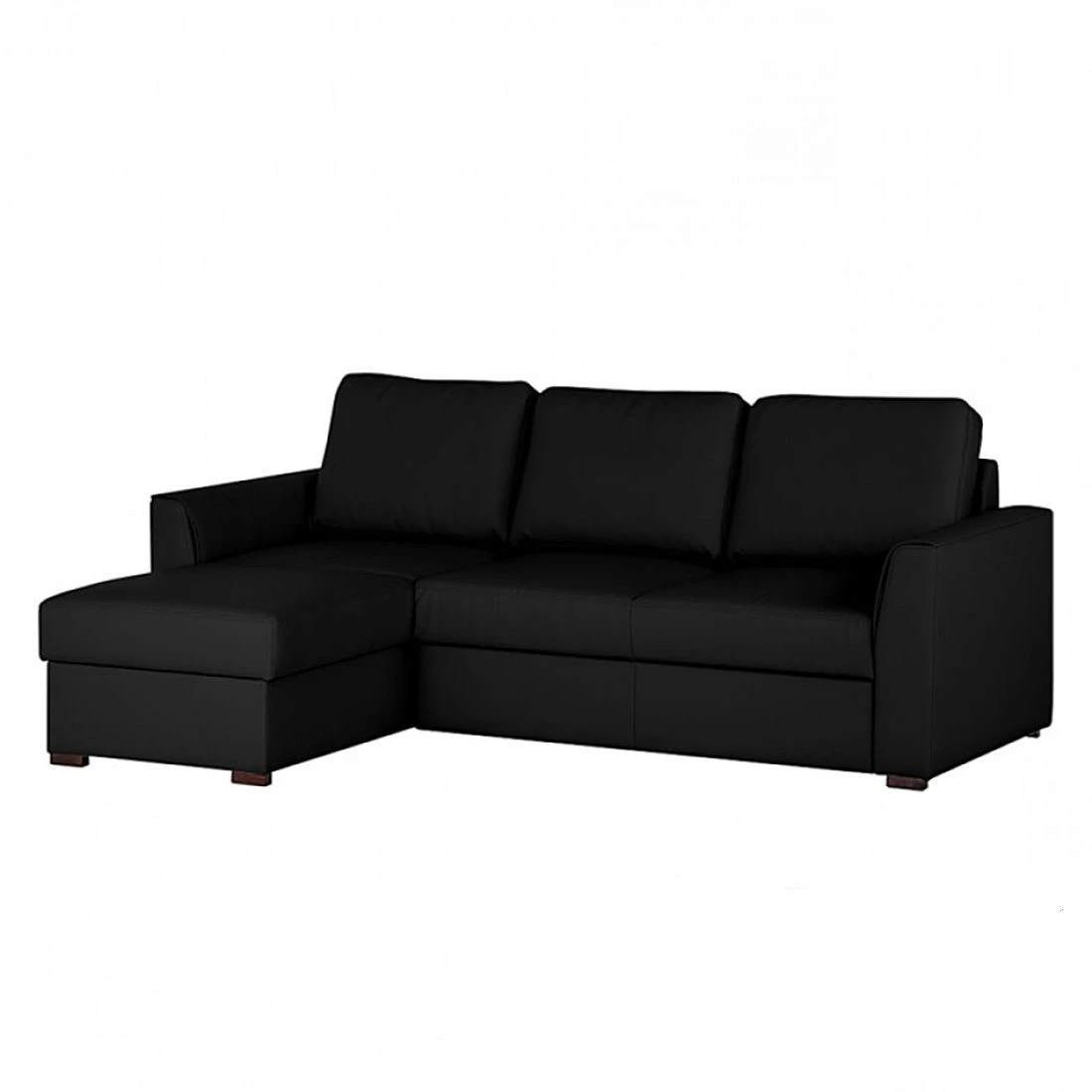 Loftscape Ecksofa Venezia - (mit Schlaffunktion / beidseitig montierbar) Echtleder - Schwarz 1 Loftscape Ecksofa Venezia - (mit Schlaffunktion / beidseitig montierbar) Echtleder - Schwarz