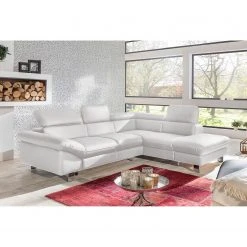 Cotta Ecksofa Waiho Kunstleder - Weiß - Longchair davorstehend rechts - Relaxfunktion - Bettkasten - Schlaffunktion -Wohnzimmermöbel boutique en ligne ecksofa waiho kunstleder ottomane davorstehend rechts mit schlaffunktion weiss 3477385