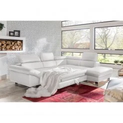 Cotta Ecksofa Waiho Kunstleder - Weiß - Longchair davorstehend rechts - Relaxfunktion - Bettkasten - Schlaffunktion -Wohnzimmermöbel boutique en ligne ecksofa waiho kunstleder ottomane davorstehend rechts mit schlaffunktion weiss 3477393