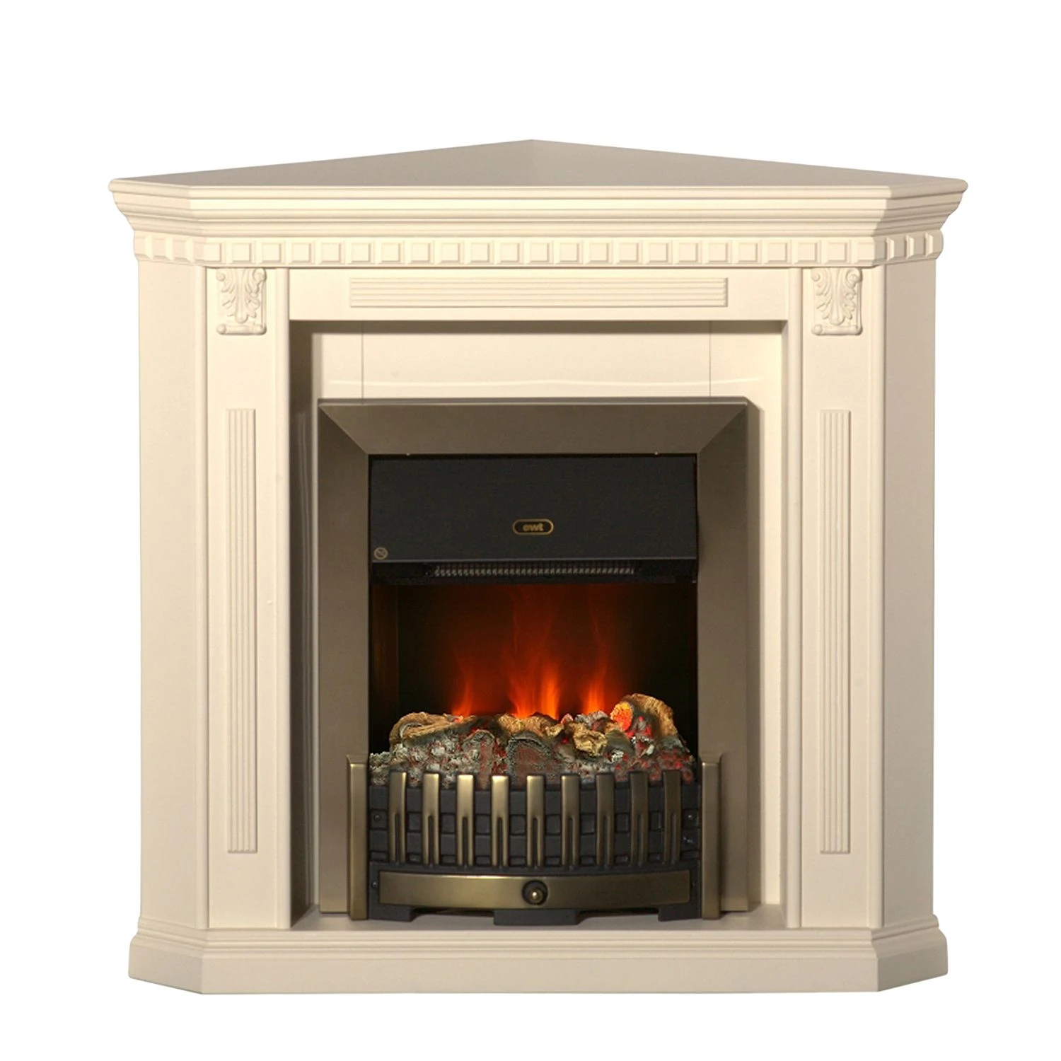 Montreux Elektro-Eckkamin Georgia - Cremeweiß 1 Montreux Elektro-Eckkamin Georgia - Cremeweiß