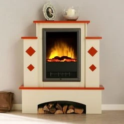 Montreux Elektrokamin Calabria - Cremeweiß/Terrakotta -Wohnzimmermöbel boutique en ligne elektrokamin calabria cremeweiss terrakotta 1923670