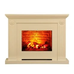 Montreux Elektrokamin Sommatino - Cremeweiß -Wohnzimmermöbel boutique en ligne elektrokamin sommatino cremeweiss 3476129