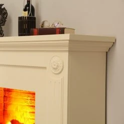 Montreux Elektrokamin Sommatino - Cremeweiß -Wohnzimmermöbel boutique en ligne elektrokamin sommatino cremeweiss 3476145