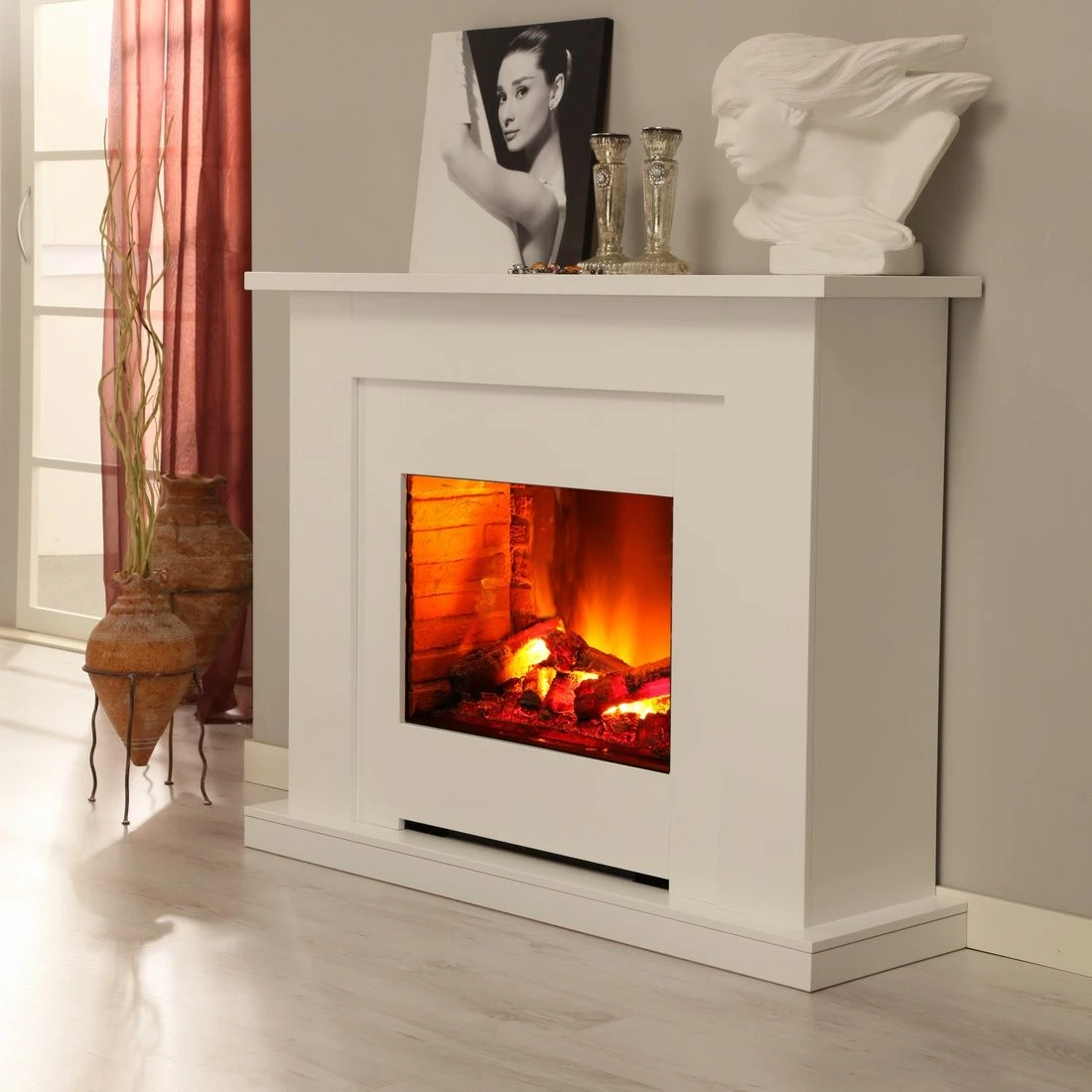 Montreux Elektrokamin Suares - Weiß 2 Montreux Elektrokamin Suares - Weiß – Bild 2