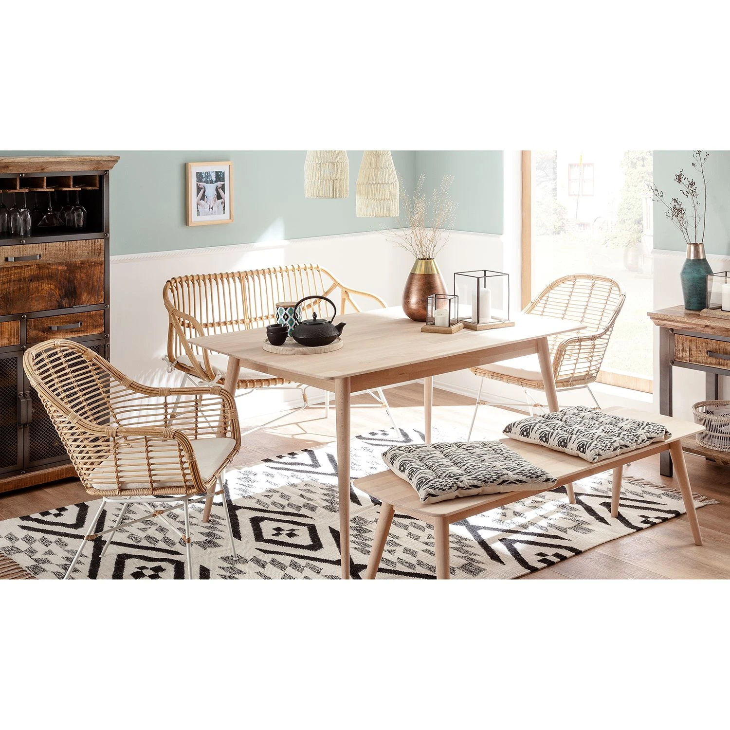 Ars manufacti Konsolentisch Hunter - Mango massiv / Metall - Mango / Blaugrau 6 Ars manufacti Konsolentisch Hunter - Mango massiv / Metall - Mango / Blaugrau – Bild 6