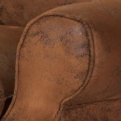 Ars manufacti Ohrensessel Naru - Antiklederoptik Braun - Stoff Bena Braun -Wohnzimmermöbel boutique en ligne europa traiding 2013 10 21 1 288132