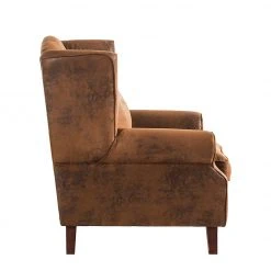 Ars manufacti Ohrensessel Naru - Antiklederoptik Braun - Stoff Bena Braun -Wohnzimmermöbel boutique en ligne europa traiding 2013 10 21 1 288137