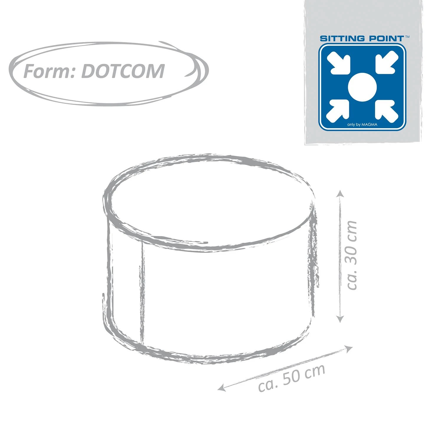 SITTING POINT Fußhocker Cuba - Braun 2 SITTING POINT Fußhocker Cuba - Braun – Bild 2