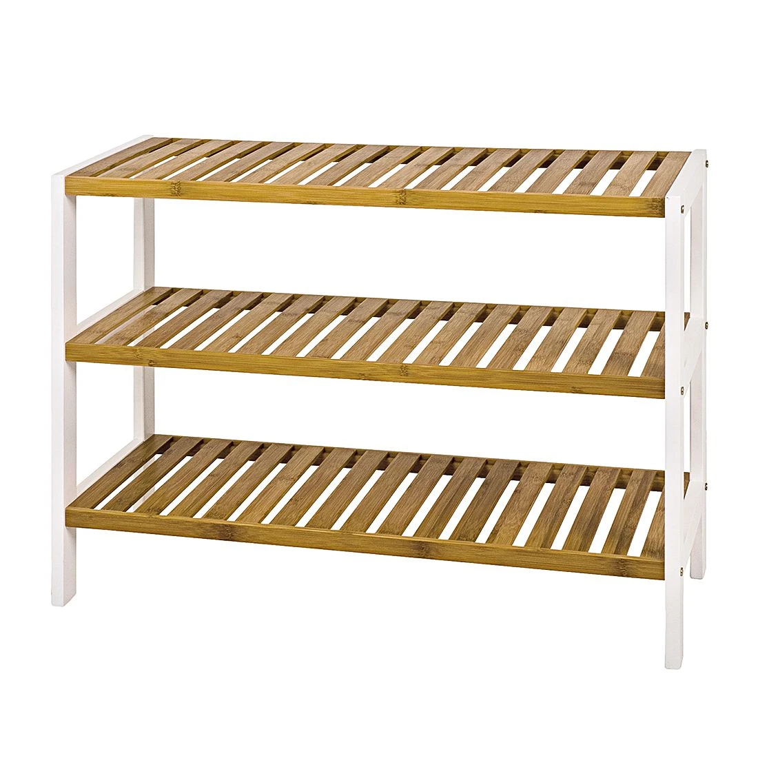 Home Design Regal Ilona II - Weiß/Bambus 1 Home Design Regal Ilona II - Weiß/Bambus