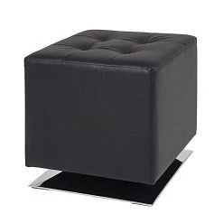 Home Design Polsterhocker Trafalgar - Kunstleder Schwarz