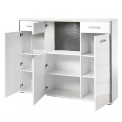 Loftscape Highboard Arco I - Hochglanz Weiß / Grau -Wohnzimmermöbel boutique en ligne highboard arco i hochglanz weiss grau 4710780