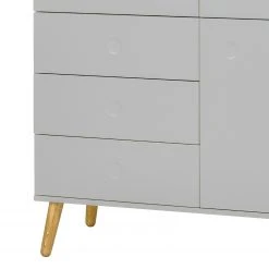 Tenzo Highboard Dot - Grau -Wohnzimmermöbel boutique en ligne highboard dot eiche teilmassiv grau 4148400