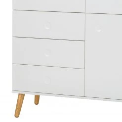 Tenzo Highboard Dot - Weiß -Wohnzimmermöbel boutique en ligne highboard dot eiche teilmassiv weiss 4148380