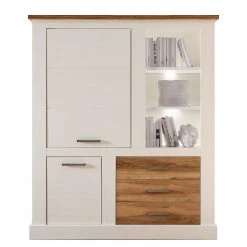 Trendteam Highboard Inuvik I - Pinie Hell Dekor / Nußbaum Dekor - Ohne Beleuchtung -Wohnzimmermöbel boutique en ligne highboard inuvik i pinie hell dekor nussbaum dekor mit beleuchtung 2124110